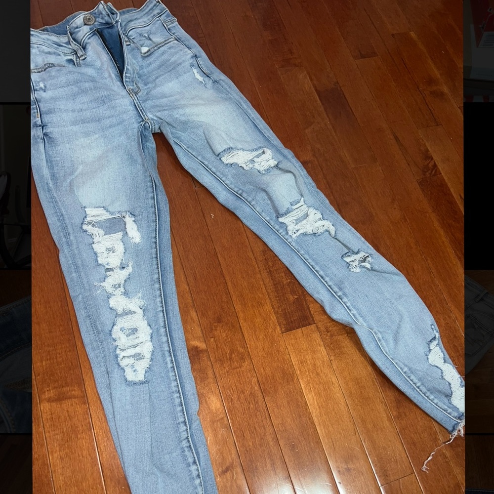 American eagle stretch level jeans